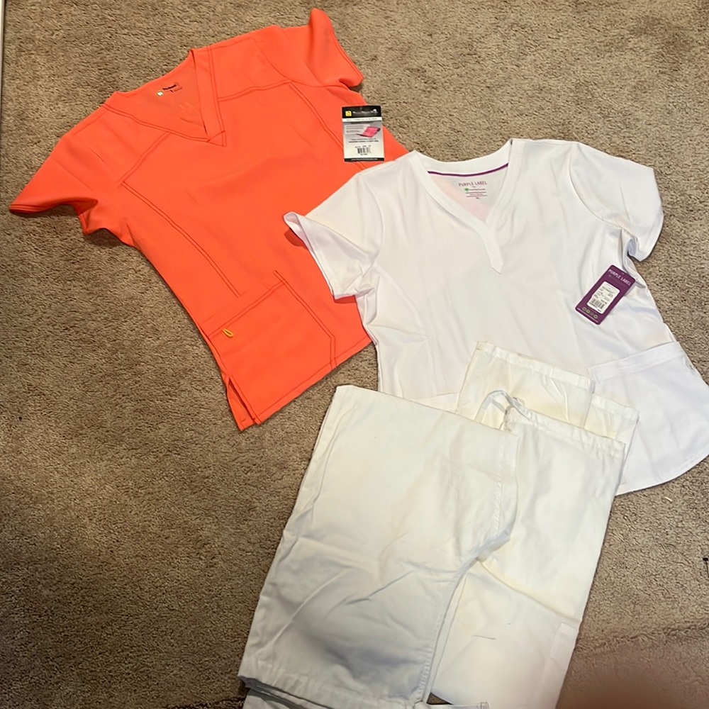 Scrub set lot by purple label and wonderwink